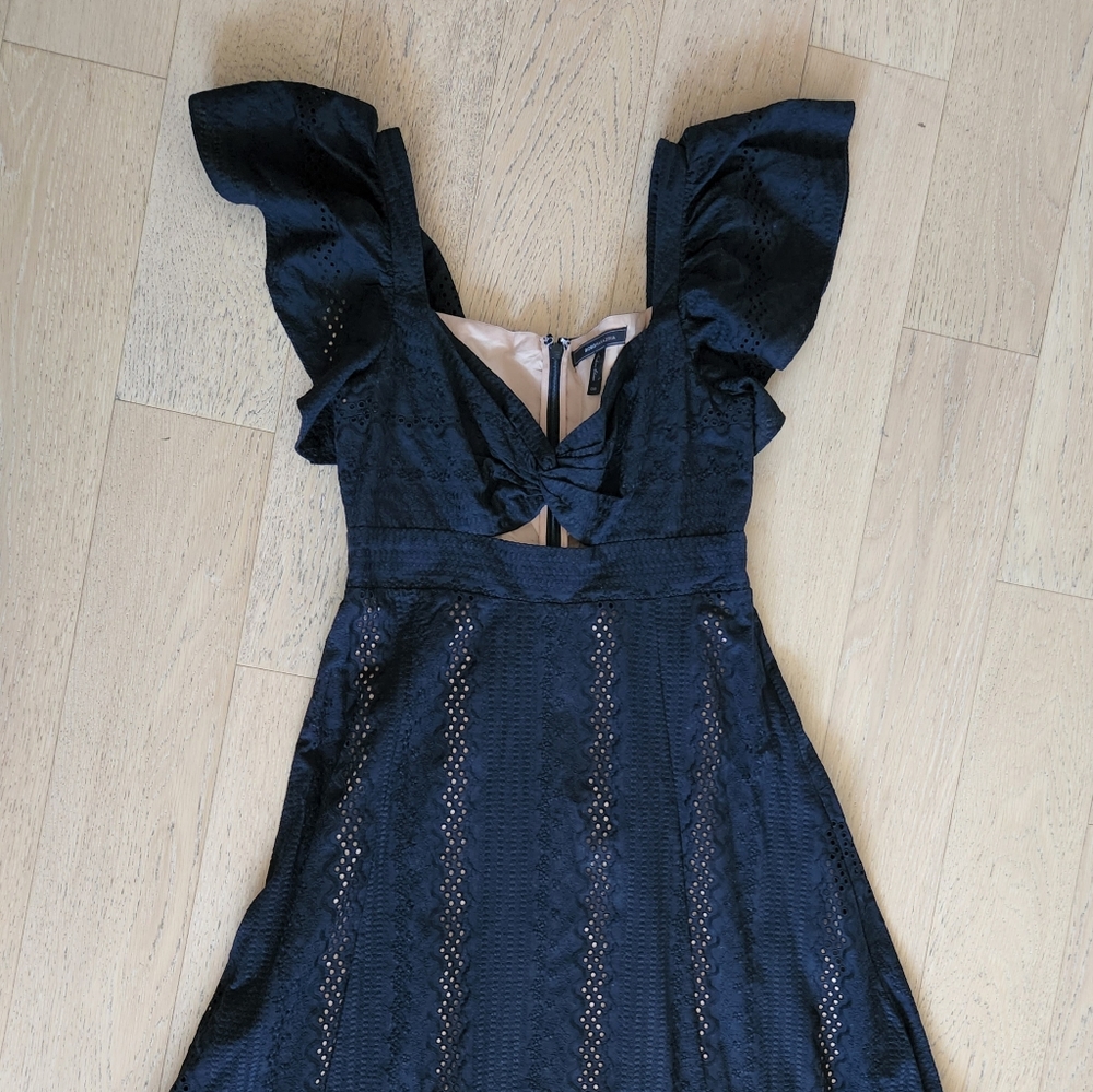 BCBG MAXAZRIA black eyelet dress